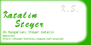 katalin steyer business card